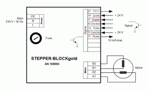 Anschlussplan Stepperblock gold